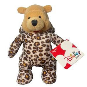 Disney Store Winnie the Pooh Dress Up Leopard Costume Plush Figure 8" Tall